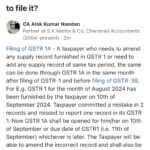 Query – What is GSTR1A? How and when to file form GSTR 1A?