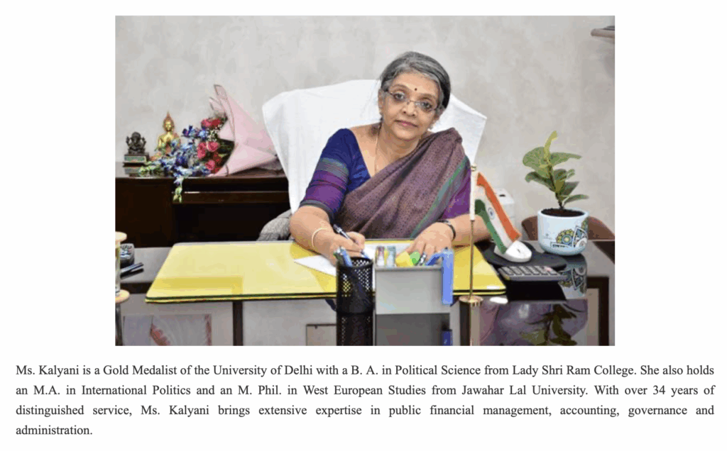 Ms. T.C.A. Kalyani assumes charge as Controller General of Accounts (CGA)