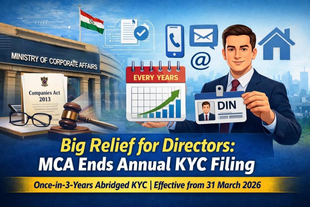 Big Relief for Directors: MCA Ends Annual KYC Filing
