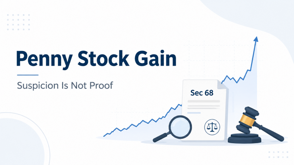 Penny Stock LTCG Cannot Be Taxed on Suspicion Alone: ITAT Ahmedabad Deletes ₹1.17 Crore Addition under Section 68