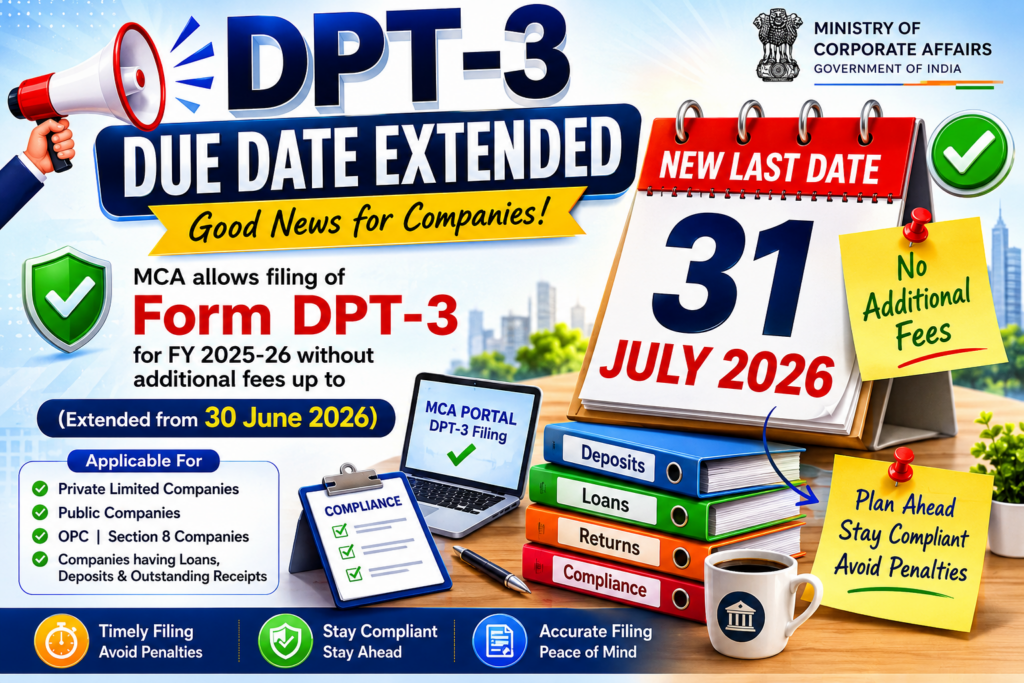 DPT-3 Due Date Extended to 31 July 2026
