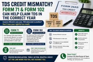 TDS Credit Mismatch? Form 71 and Form 102 Can Help Claim TDS in the Correct Year