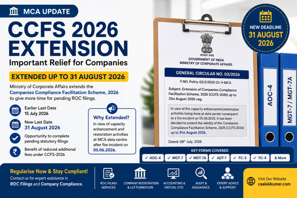CCFS 2026 extension to 31 August 2026 MCA circular