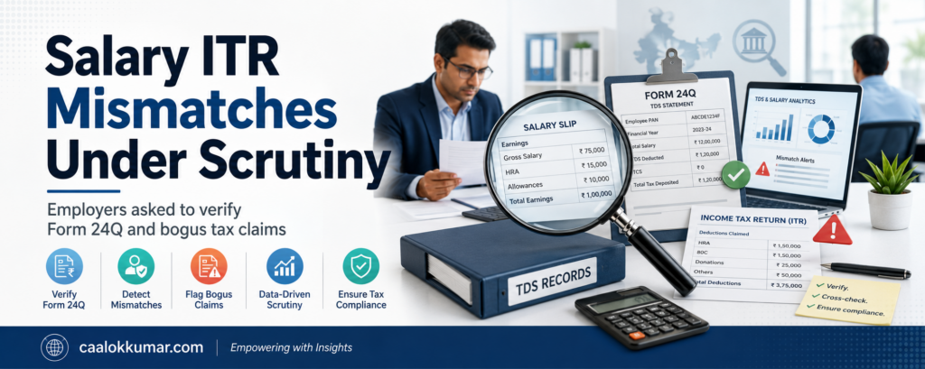 Income Tax Department scrutiny of salary ITR mismatches and Form 24Q