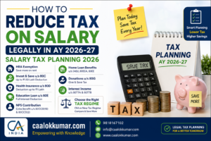Salary tax planning 2026 and deductions for salaried employees in AY 2026-27