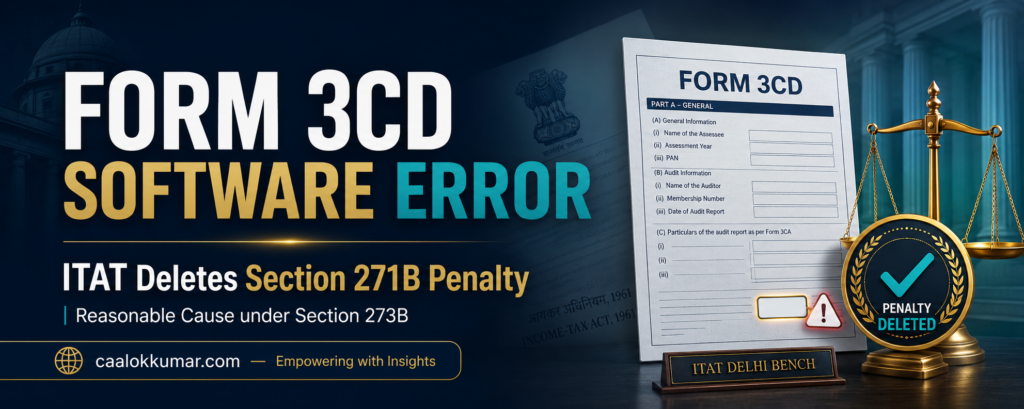 Form 3CD Filing Error