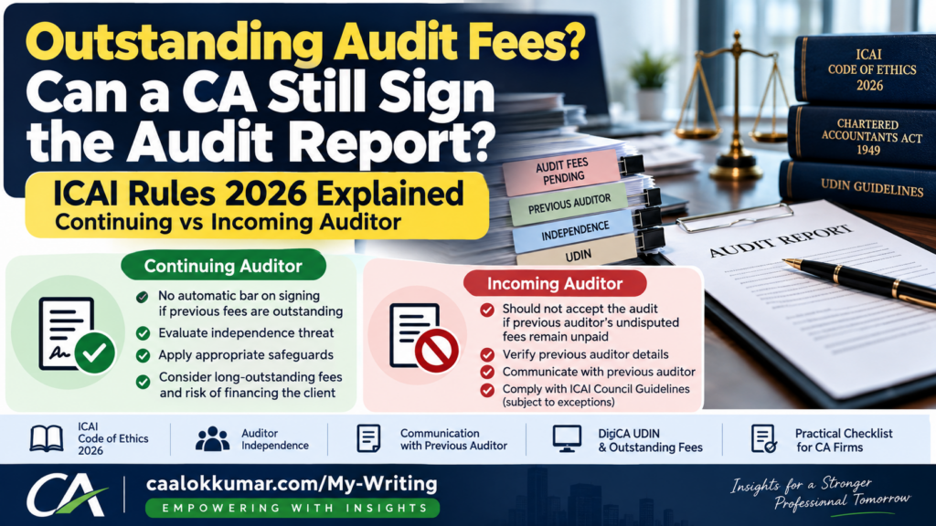 Outstanding Audit Fees? Can a CA Still Sign the Audit Report?