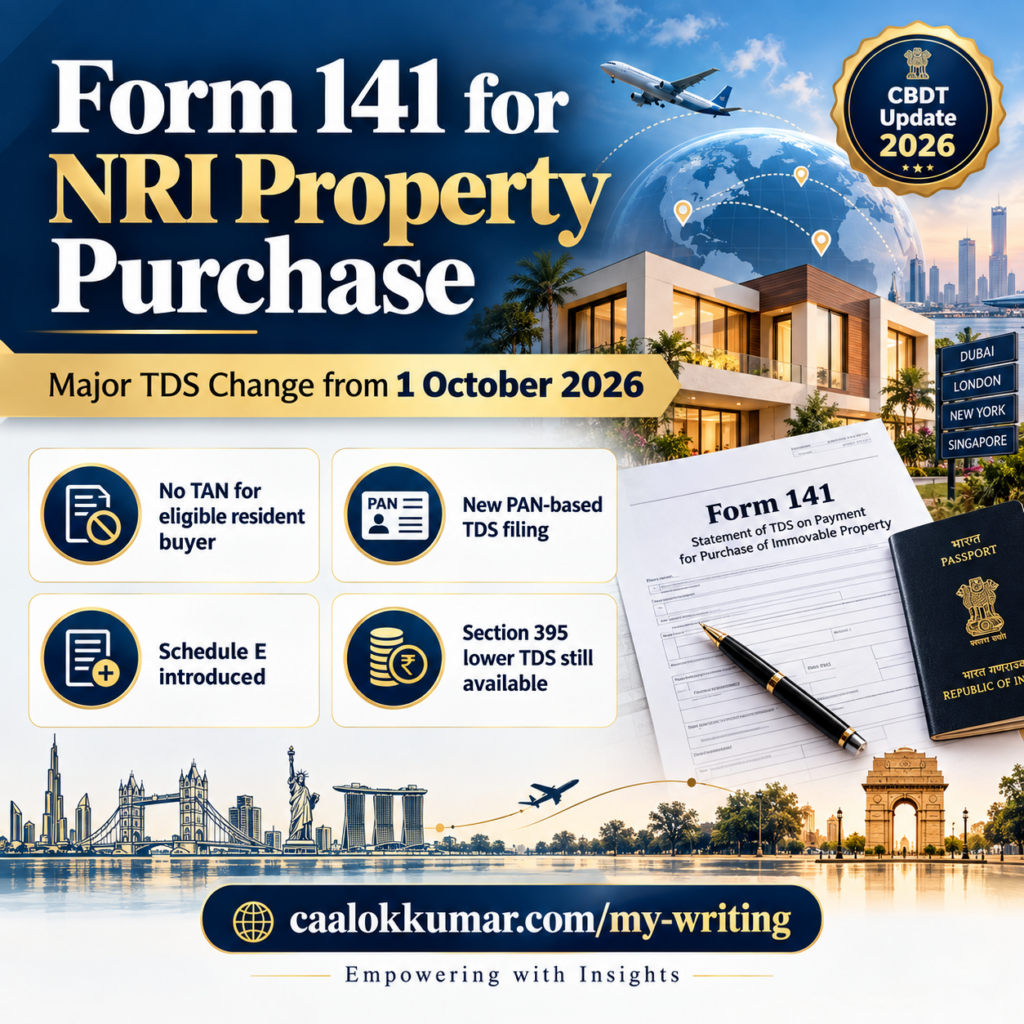 Form 141 for NRI Property Purchase CBDT Notification 121/2026
