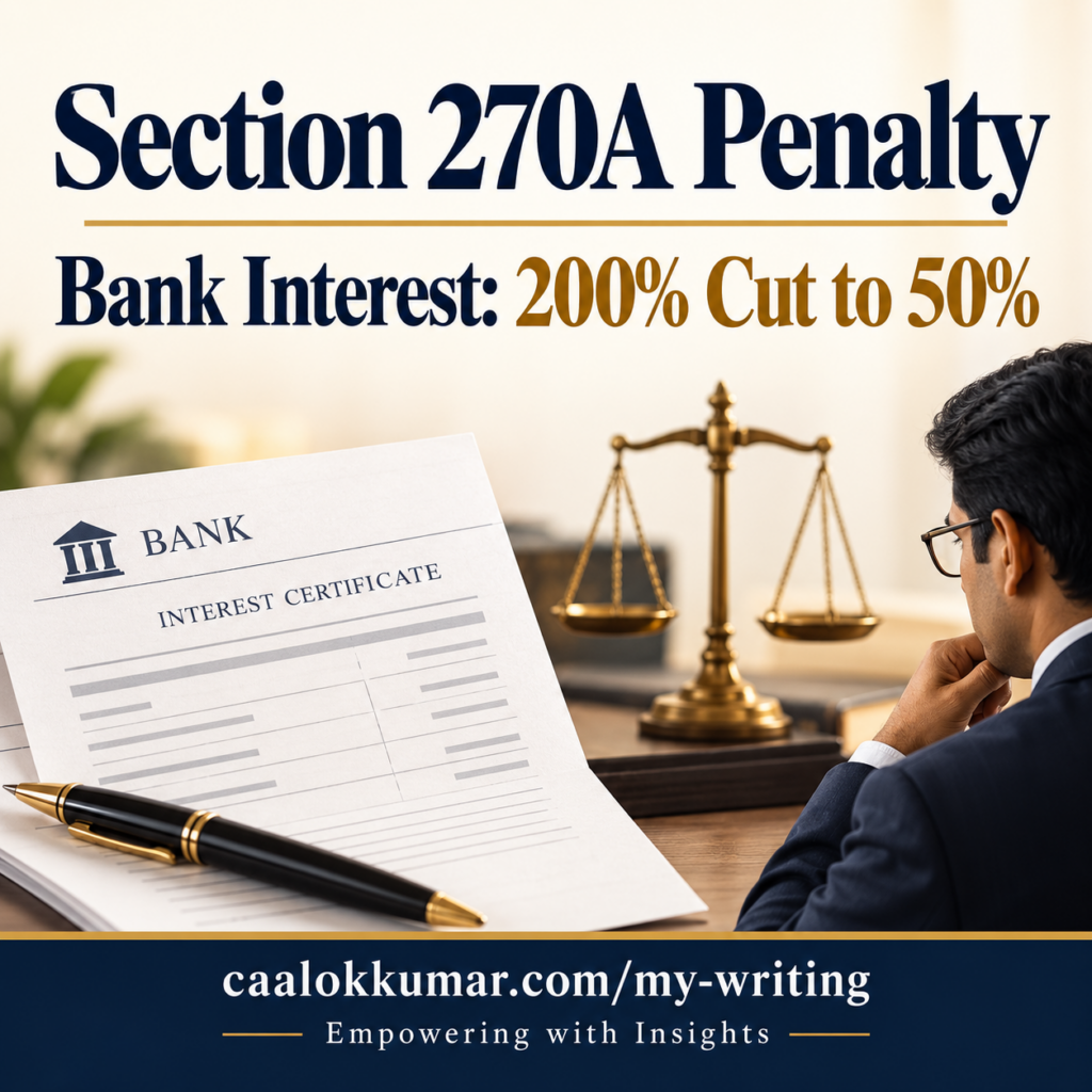 Section 270A penalty on omitted bank interest: ITAT Mumbai reduces 200% penalty to 50%
