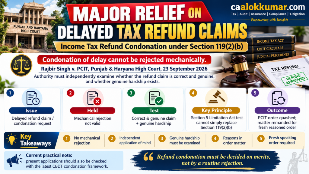 Income Tax Refund Condonation